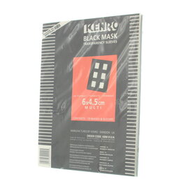 NIEUWE Kenro 6x4.5cm Multi Black Masks And Transparency Sleeves
