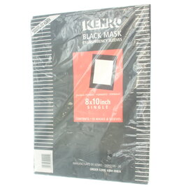 NIEUWE Kenro 8x10inch single Black Masks And Transparency Sleeves 26x34 cm