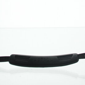 Black leather Asahi Pentax carrying strap with rubber shoulder reinforcement