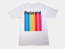  Nieuw originele Polaroid Dripping Logo Katoenen T-Shirt (XL) 