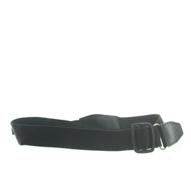 Brede zwarte draagriem in lengte verstalbaar