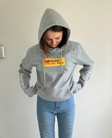  Nieuw Grijze Hoodie Hip Hop Fleece Sweatshirts Kodak Film (M)