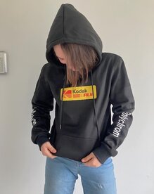  Nieuw zwarte Hoodie Hip Hop Fleece Sweatshirts Kodak Film (M)