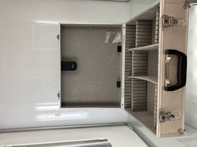 Aluminium opbergkoffer voor cameraspullen met compartimenten