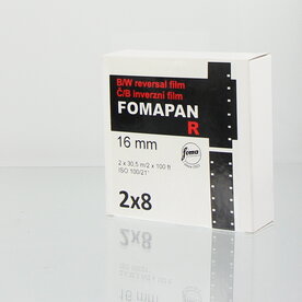 Fomapan R B/W reversal film 2x8mm / 30.5 meter (dubbel normal 8 geen super 8)