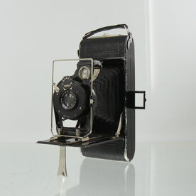 Vintage Vouwcamera met Meyer-G&ouml;rlitz Trioplan 12cm f/6.3 in Vario Sluiter