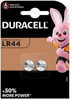 Knoopbatterij Duracell LR44 V13GA//76A/A76