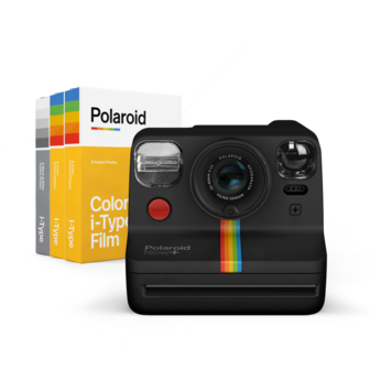 NIEUWE Polaroid Now+ Starter Set - blauwgrijs