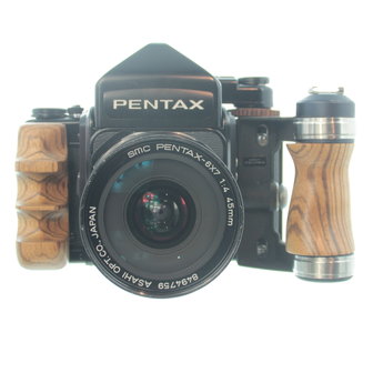 Zebrano complete grip-set for Pentax 67