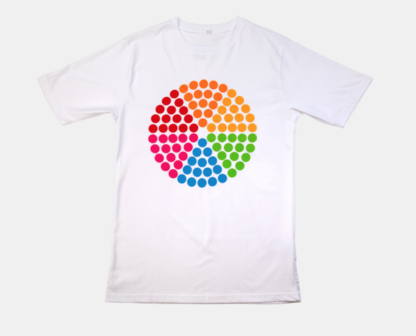  Nieuw originele Polaroid Labs Color Wheel katoenen T-Shirt (Large) 
