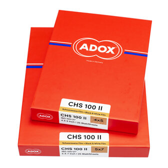 Adox CHS 100 II 4x5&ldquo;/25 Sheets 10,2x12,7 CM (4x5 INCH) 25 Sheets