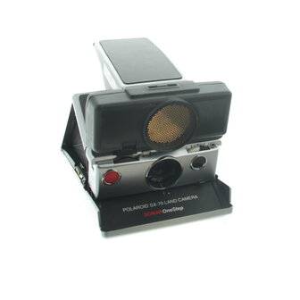 Refurbished Polaroid SX-70 land camera Sonar OneStep black/chrome