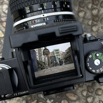 Nieuw 3d geprint taillezoeker voor Nikon F / F2 (met vergrootglas)