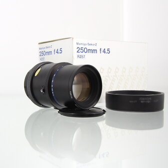 In doos Mamiya-Sekor Z 250mm f/4.5 voor Mamiya RZ67