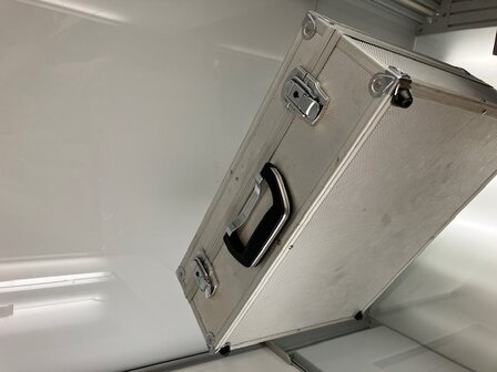 Aluminium opbergkoffer voor cameraspullen met compartimenten