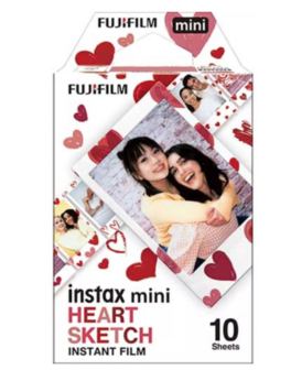 Instax mini film (10) Heart sketch