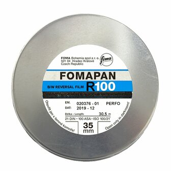 FOMA Fomapan 100 R S/W Direct Positive Film 30,5m bulk roll