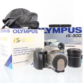 NOS in originele doos Olympus IS-300 Supertele kit 35mm SLR / ZLR  (Zoom Lens Reflex) camera