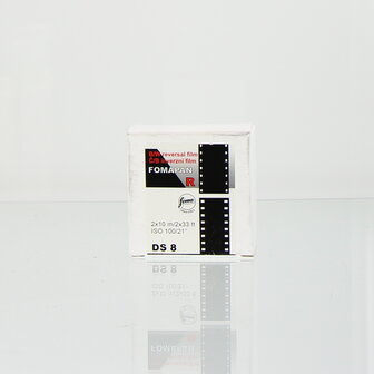 Fomapan R B/W reversal film 2x8mm / 10 meter (dubbel super 8 geen super 8) DS8