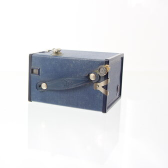 Zeldzamere Agfa &quot;Preisbox&quot; Blauw met zeldzame douanezegel Antwerpen