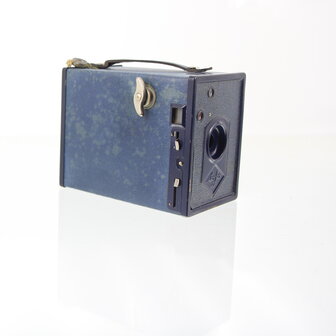 Zeldzamere Agfa &quot;Preisbox&quot; Blauw met zeldzame douanezegel Antwerpen