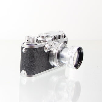 Leitz Leica IIIf red dial met Summitar 5cm F2 lens