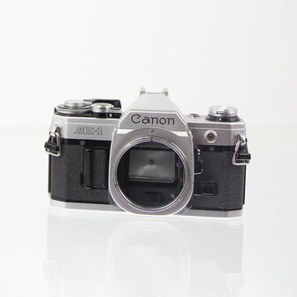 Chrome Canon AE-1 35mm camera body