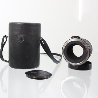 Pentax 67 SMC 165mm f2.8 met koker en lensdoppen