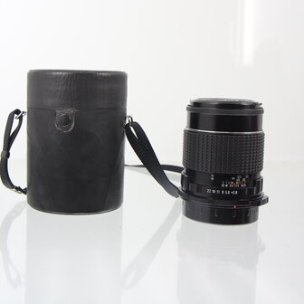 Pentax 67 SMC 165mm f2.8 met koker en lensdoppen
