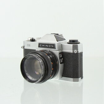 Chinon CS Camerakit met 3 Objectieven, Philips Flitser en Grijze Koffer