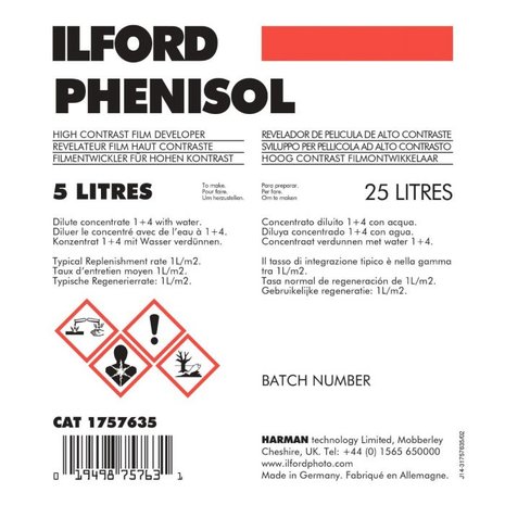 Ilford Phenisol ontwikkelaar 5 l