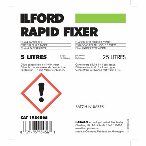 Ilford Rapid Fixer film & papier 5 liter