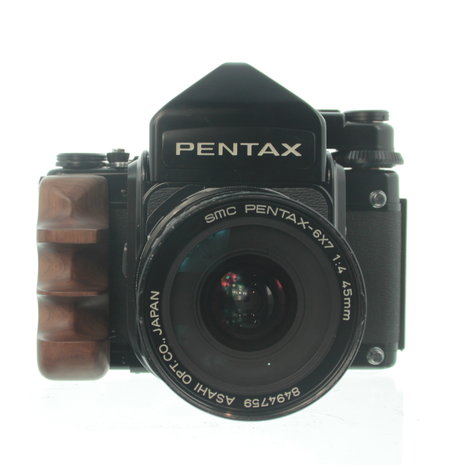 Rosewood right grip for Pentax 67
