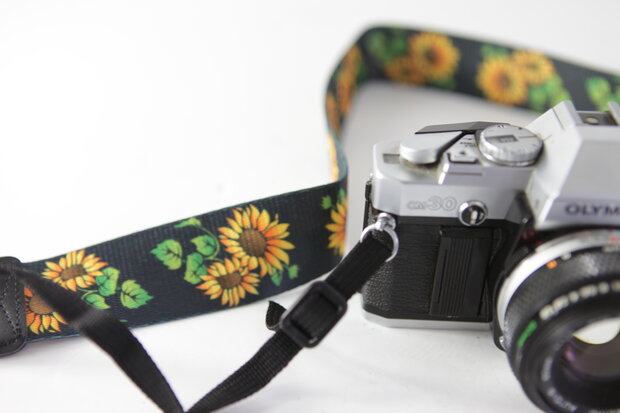 Nieuwe retro-stijl bloemen camera riem voor je nek / schouder