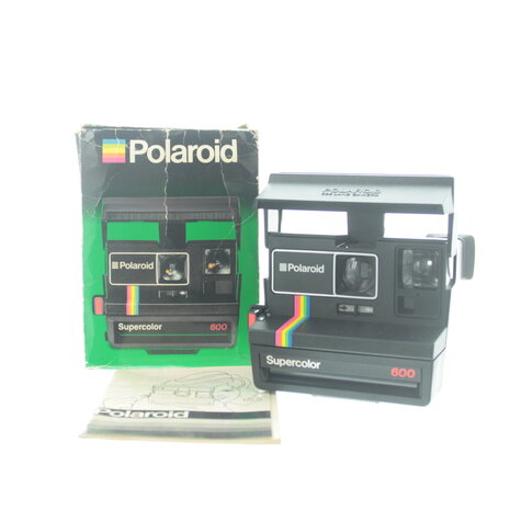 Polaroid 600 land camera supercolor in originele doos met handleiding