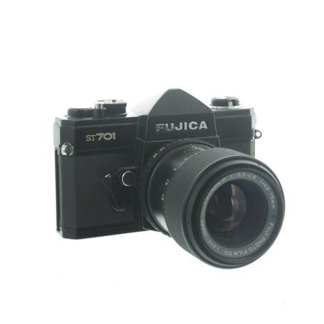 Fujica ST701 zwart body met Fujinon*Z 1:3.5-4.5 f=43-75mm