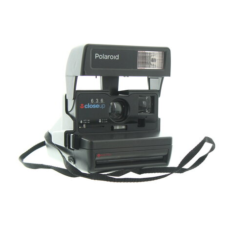 Polaroid 636 closeup in originele doos mét handleiding