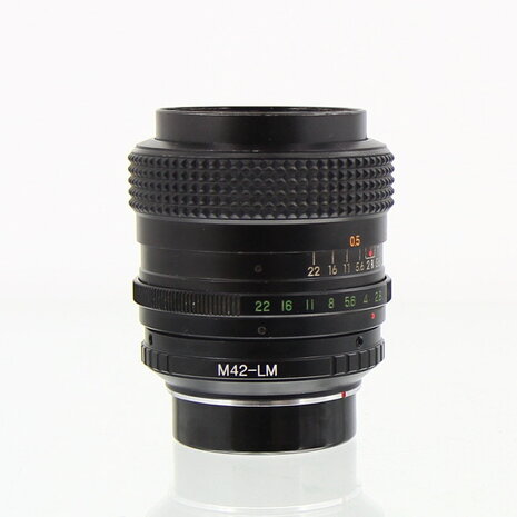Helios auto wide angle 1:2.8 f=35 mm met adapter M42-LM en Leica M3 ring