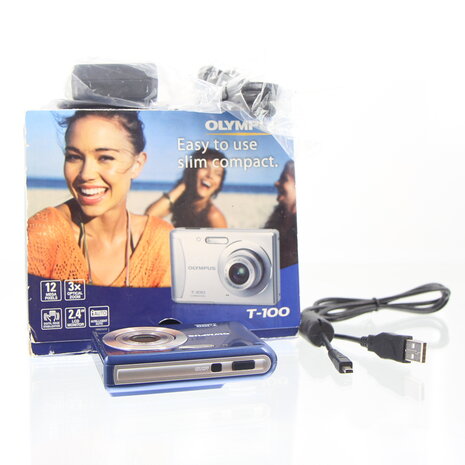 NOS in originele doos Olympus T-100 12 megapixel digitale camera  (blauw)