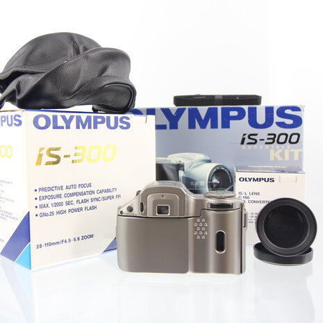 NOS in originele doos Olympus IS-300 Supertele kit 35mm SLR / ZLR  (Zoom Lens Reflex) camera