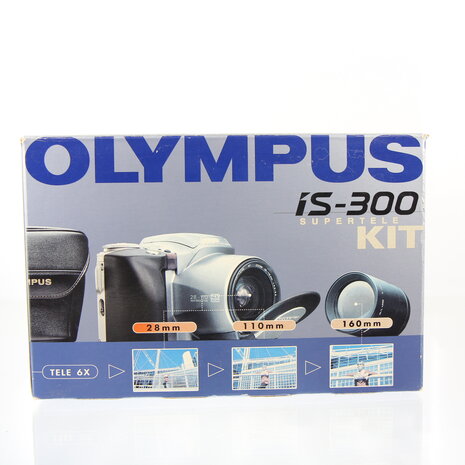 NOS in originele doos Olympus IS-300 Supertele kit 35mm SLR / ZLR  (Zoom Lens Reflex) camera