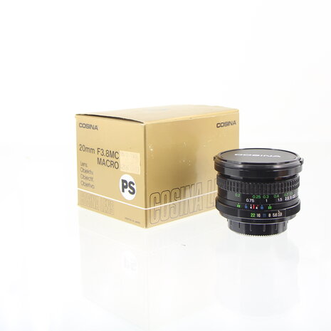 NOS in doos Cosina 20mm F3.8 MC macro lens (PS) M42 mount