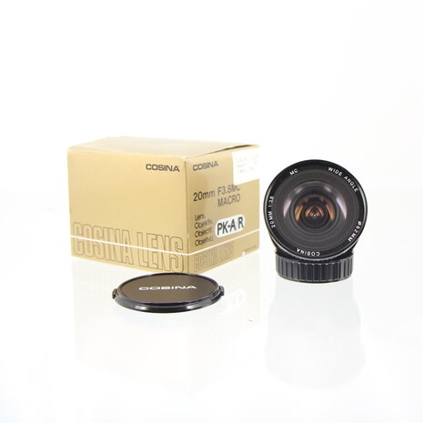 NOS in doos Cosina 20mm F3.8 MC macro lens PK-A/R (Pentax K-mount)