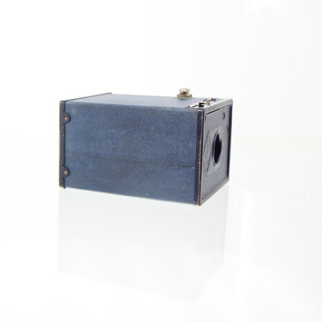 Zeldzamere Agfa "Preisbox" Blauw met zeldzame douanezegel Antwerpen
