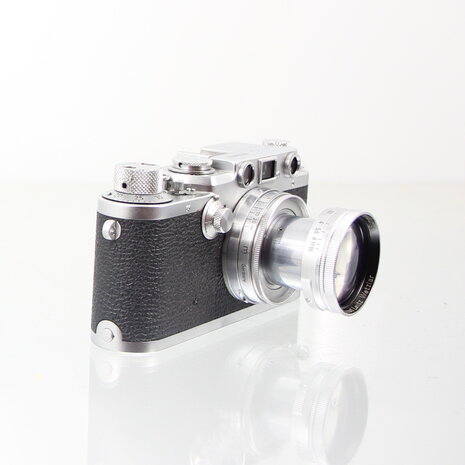 Leitz Leica IIIf red dial met Summitar 5cm F2 lens
