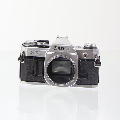 Chrome Canon AE-1 35mm camera body