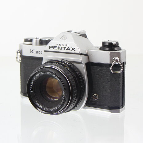 Pentax K1000 met Asahi Pentax M 50mm f/2 Klassieke Analoge Spiegelreflex