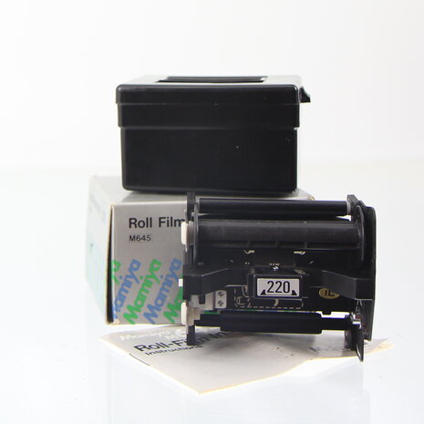 In doos Mamiya 220 rolfilminzet M645