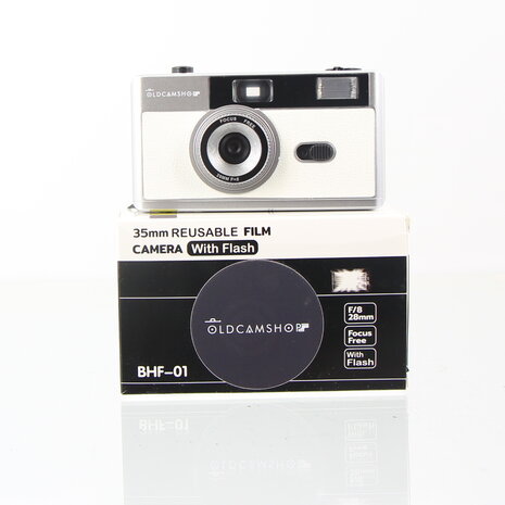 Nieuwe Herbruikbare Oldcamshop film camera (wit)