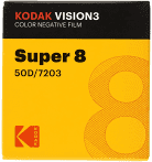Kodak Vision3 color negative Super 8 film 50D/7203